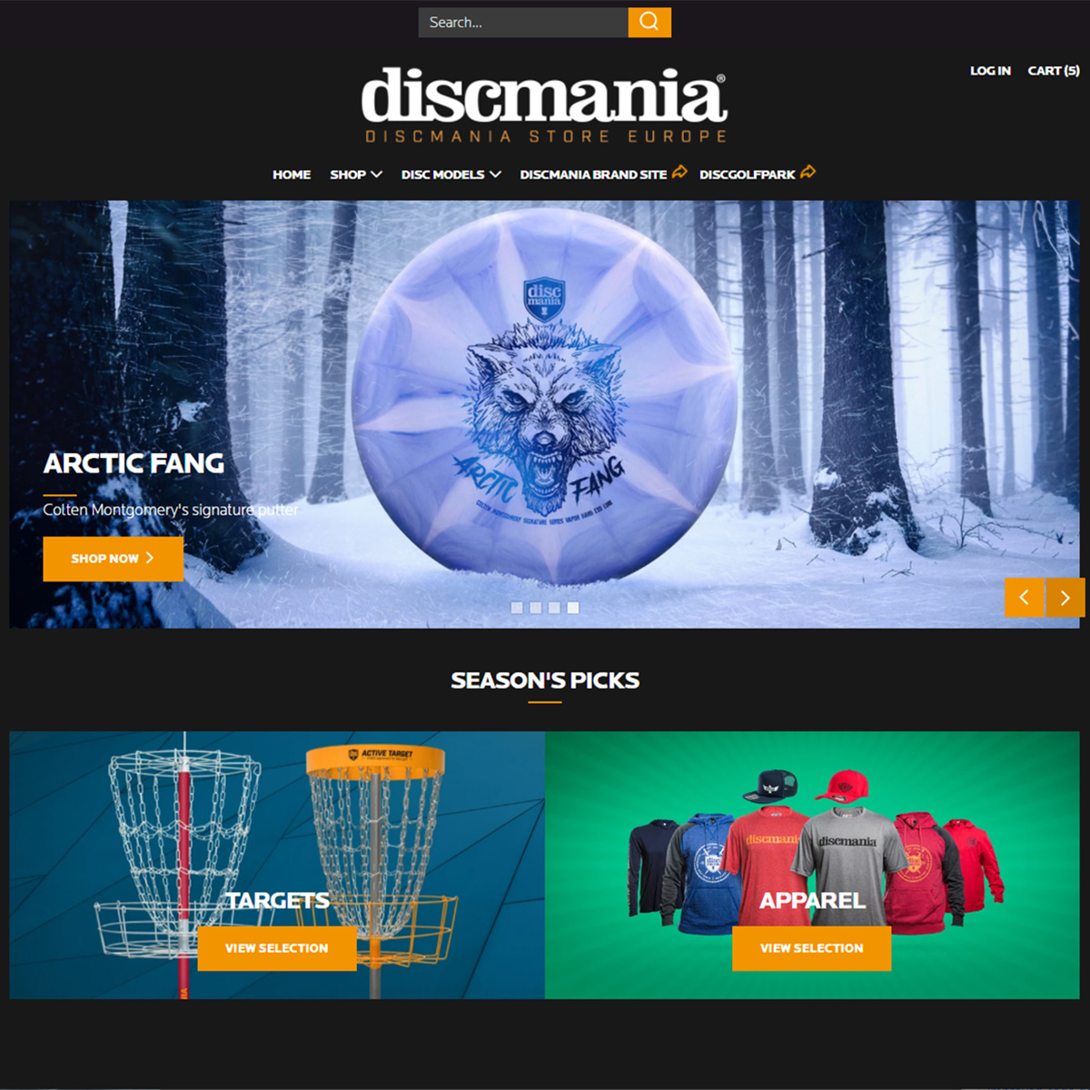 Discmania Store Europe - etusivu