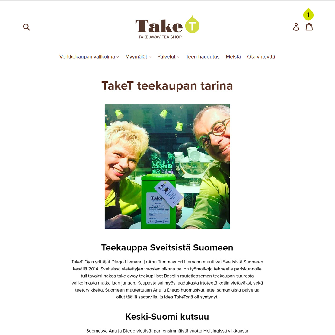 TakeT verkkokauppa - tarina