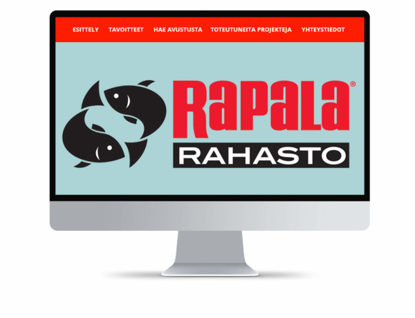 Rapala Rahasto -kotisivut tietokoneen näytöllä